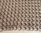 Gold Metal Chain Link Fence Screen customization Decorative Wire Mesh