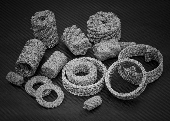Anti Corrosion 304 SS Knitted Wire Mesh Compressed For Exhaust Silencers